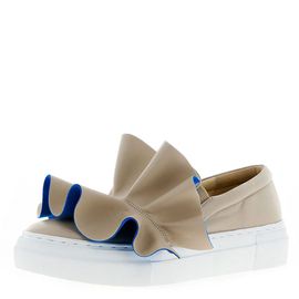 [KUHEE] Slip-on 8154K 3.5cm-Sneakers Ruffle Color Combination Cushion Tall Daily Handmade Shoes-Made in Korea